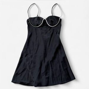 Meshki Elora Satin Cupped Mini Dress With Diamante Rope